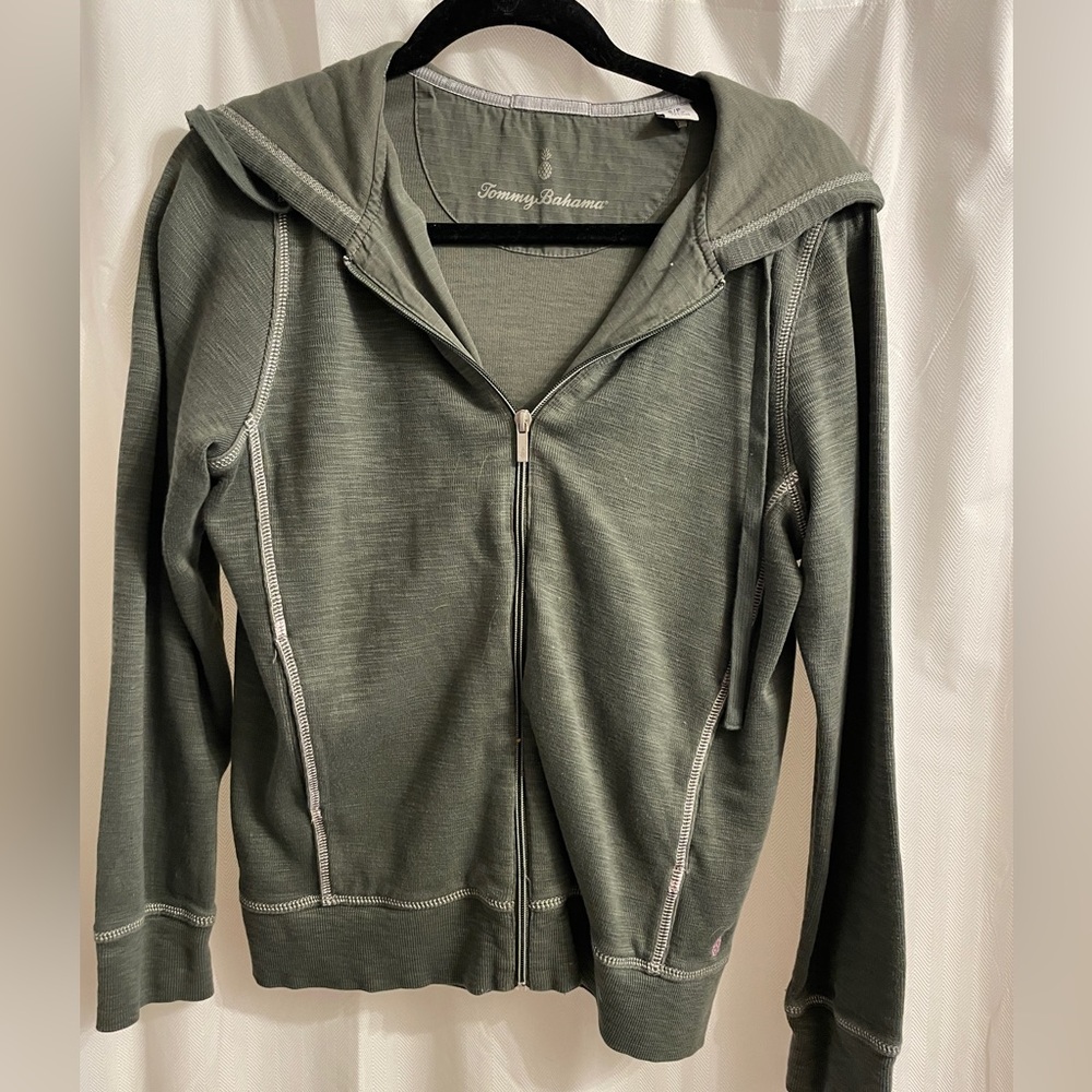 Tommy Bahama Green Zip-Up Hoodie